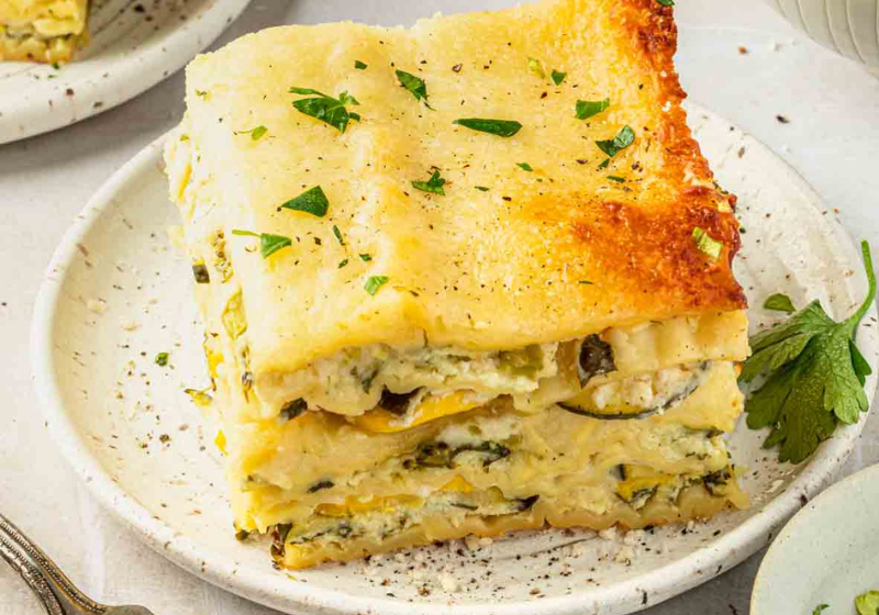 vegetable lasagna with white sauce