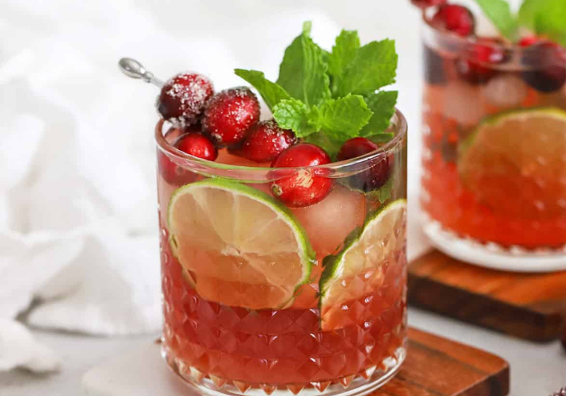 cranberry lime mocktail