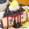 lemon and blueberry cheesecake