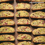 Cranberry pistachio biscotti
