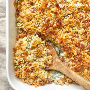 Green bean casserole with cream cheese